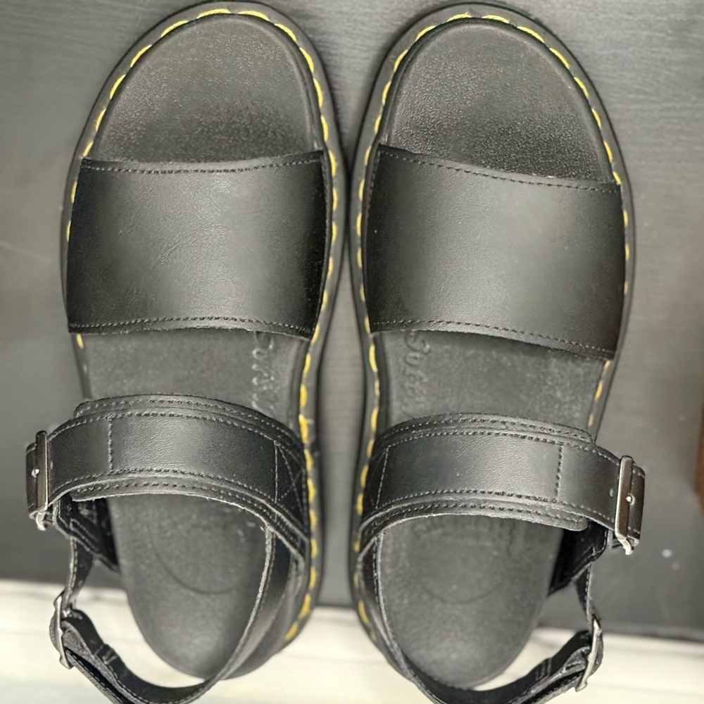 DR. MARTENS, Voss Women’s Leather Strap Sandals, Black - Picture 8 of 10